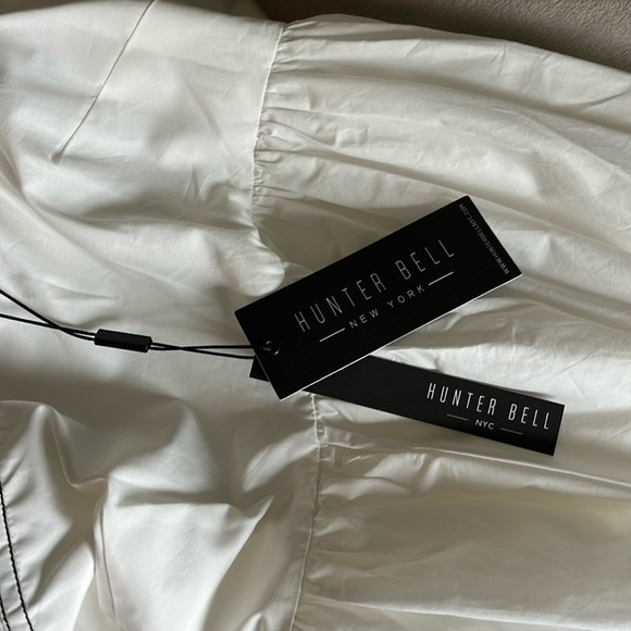 NWT Hunter Bell flowy midi maxi Rita dress black and white size extra small - Picture 4 of 6